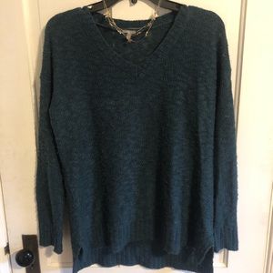 Deep blue sweater v-neck